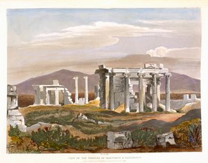Utsikt over templene til Erectheus og Pandrosus, Akropolis, fra 
