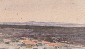 Landskap: Dal med fjell i avstand av William Collins