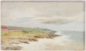 A Stormy Day, Craster (akvarell på papir) av William Cosens Way