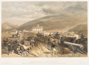 ?Kommissariatets vanskeligheter Veien fra Balaklava til Sevastopol, ved Kadikoi, under det våte været?, 1854 ca. av William Crimea Simpson