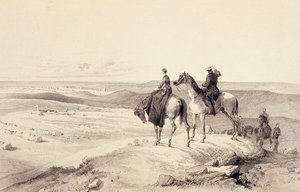 Florence Nightingale og Mr Bracebridge på Cathcarts Hill med utsikt over Sebastopol av William Crimea Simpson