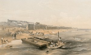 Yenikale-festningen ser mot Azovhavet av William Crimea Simpson