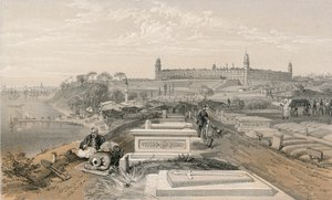 Sykehus og kirkegård på Scutari av William Crimea Simpson