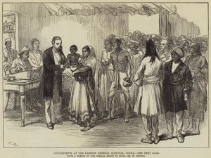 Polikliniske pasienter ved Sassoon General Hospital, Poona av William Crimea Simpson