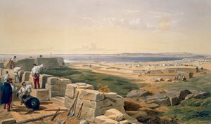 Straits of Yenikale, tallerken fra "The Seat of War in the East", pub. av Paul und Dominic Colnaghi und Co., 1856 av William Crimea Simpson