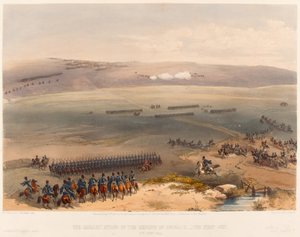 ?The Cavalry Affair of the Heights of Bulganak - The First Gun. 19. september 1854?, 1855 av William Crimea Simpson
