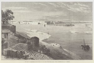 Fortet av Allahabad, og krysset mellom Jumna og Ganges av William Crimea Simpson