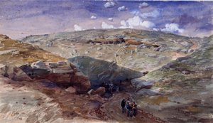 The Valley of the Shadow of Death, Caves in the Woronzoff Road, 1854 av William Crimea Simpson