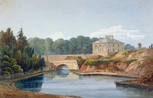 Utsikt over Regent's Canal, Lisson Grove Road, St John's Wood, London, c1830 av William Crotch