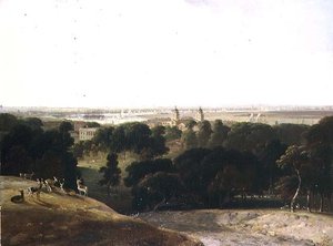 Utsikt over London fra Greenwich Park av William Daniell
