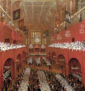 Bankett i Guildhall, City of London, 1814. av William Daniell