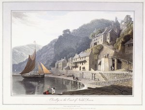 Clovelly, på kysten av North Devon av William Daniell