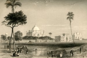 Mausoleum of Sufter Jung, Delhi, 1835. av William Daniell