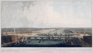 Foreslått London Bridge, London, 1802. av William Daniell