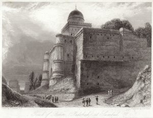 Babers grav i Sumbul Babur av William Daniell