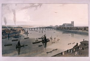 Utsikt over London fra Somerset House, 1805 av William Daniell