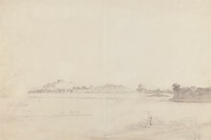 Utsikt over Monghyr, Bihar av William Daniell