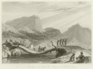 Utsikt over en bro over Ba-Fing av William Daniell