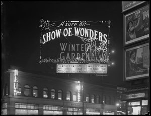 Opplyst skilt for Winter Garden Theatres 