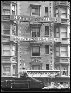 Sign for Hotel Seville på 29th Street, New York City, 29. juli 1916 av William Davis Hassler