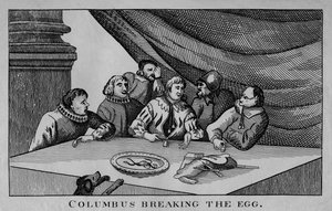 Columbus Breaking The Egg, c1815. av William Davison