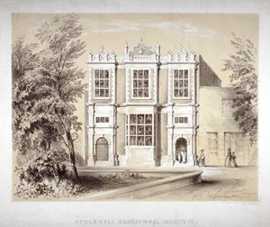 Stockwell Education Institute, Stockwell, Lambeth, London, c1860 av William Dickes