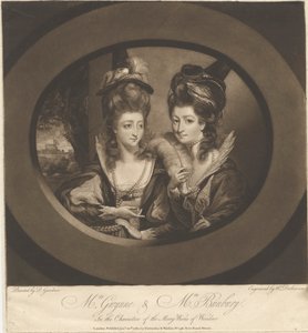 Mrs. Gwynne og Mrs. Bunbury i Characters of the Merry Wives of Windsor av William Dickinson