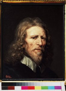""Portrett av Abraham van der Doort (ca. 1575/1580 -1640), nederlandsk kunstner"" Maleri av William Dobson (ca. 1610-1646) før 1640 Dim. 45x38 cm St. petersburg, eremitasmuseet