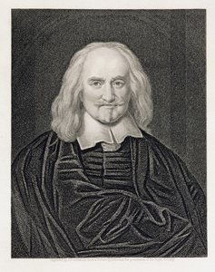 Portrett av Thomas Hobbes (1588-1679) gravert av James Posselwhite (1798-1884) pub. av William Mackenzie