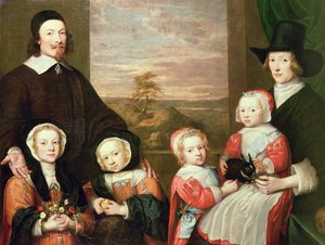 Uidentifisert familieportrett, tradisjonelt antatt å være det av Sir Thomas Browne, midten av 1640-tallet (olje på lerret)