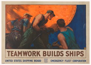 Teamarbeid bygger skip av William Dodge Stevens