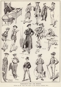 Skolegutter gjennom tidene (litho) av William Douglas Almond
