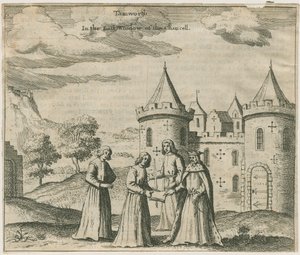 Tamworth Castle - Vindusglass: gravering og [?1600-tallet] (trykk)