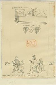 Tamworth Church - Tomb: sporing i blekk, og [?1600-tallet] (tegning)