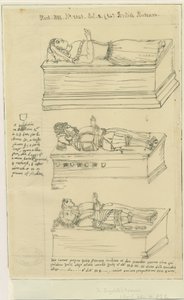 Tamworth Church - Tombs: sporing i blekk, og [?1600-tallet] (tegning)