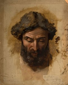 Generøsitet: Kong Arthur, Unhorsed, blir spart av sin motstander..., 1850-1855. av William Dyce