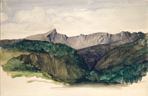 Studie av en fjern fjellkjede, 1860 av William Dyce