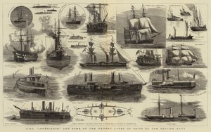 H M S Imperieuse og noen av de nyeste typene av skipene til den britiske marinen