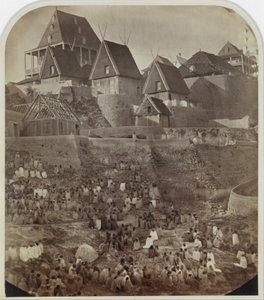 Utsikt over Antsahatsiroa, Madagaskar, 1862-65.