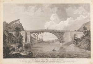 Utsikt over Cast Iron Bridge nær Coalbrookdale