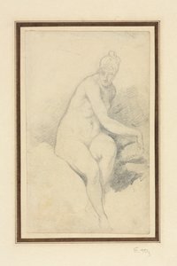 Sittende naken. av William Etty