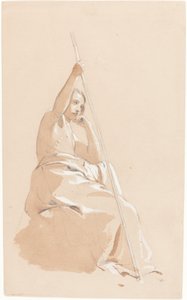 Sittende ungdom med en stab av William Etty