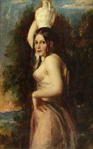 The Water Carrier (olje på kvernbrett)