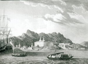 Havnen i Rio Janeiro, med benediktinerklosteret, av William F. Wilson