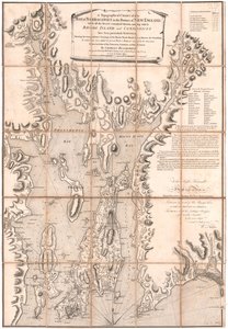 Et topografisk kart over Rhode Island av Blaskewitz av William Faden