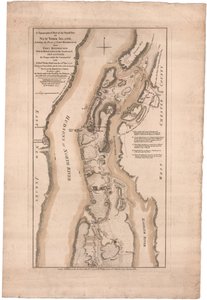 Et topografisk kart over den nordlige delen av New York Island av Sauthier av William Faden