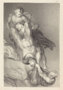 En del av den siste dommen fra Michael Angelo av William Fairland after John Flaxman