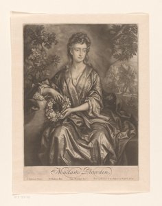 Portrett av Sarah Chicheley Madam Plowden (tittel på objekt) av William Faithorne (I)