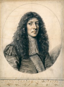 Portrett av John Aubrey, 1666 av William Faithorne