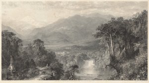 Hjertet av Andesfjellene av William Forrest, after Frederic Edwin Church